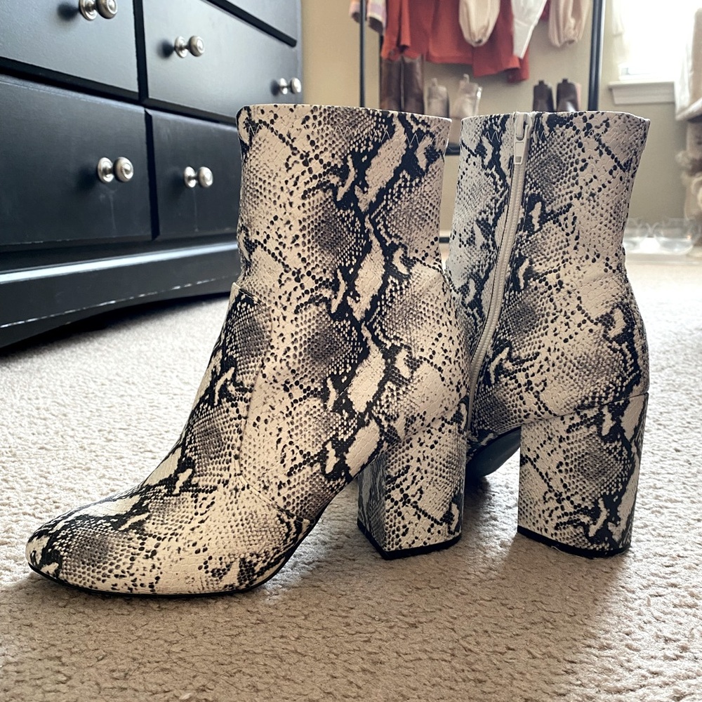 Madden Girl Snakeskin Booties